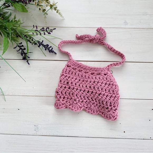 Ella | Crop Top - Pima Cotton Top, Baby Crochet Crop Top, Summer Crochet Crop - Picture 7 of 9